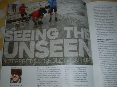 Photograph of part of the Legacy magazine article Seeing the Unseen.
