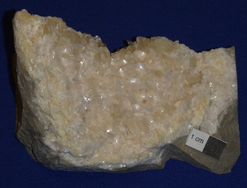 This pink dolomite has small calcite crystals that formed later.