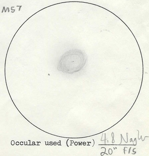 Alan's sketch of the Ring Nebula 