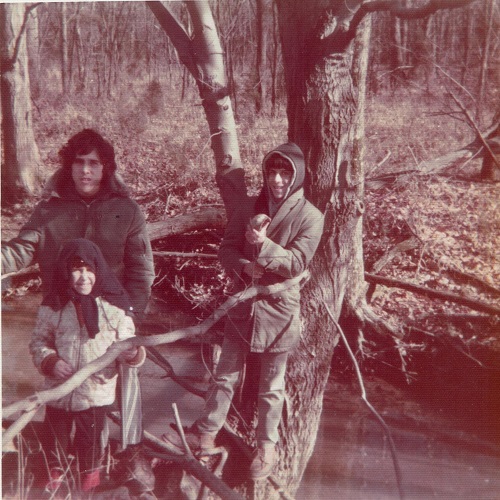 I found the shell of a box turtle. Hanging around Buck Creek, winter 1973. With my brother and a sister