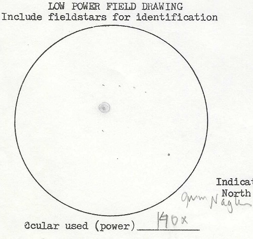 NGC6072 sketched at the Texas Star Party in 1982.