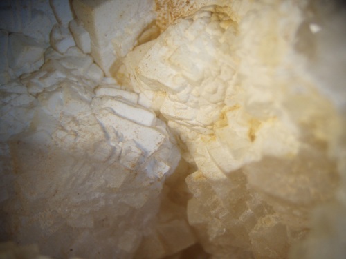 Close-up of where the quartz has altered into chalcedony. 