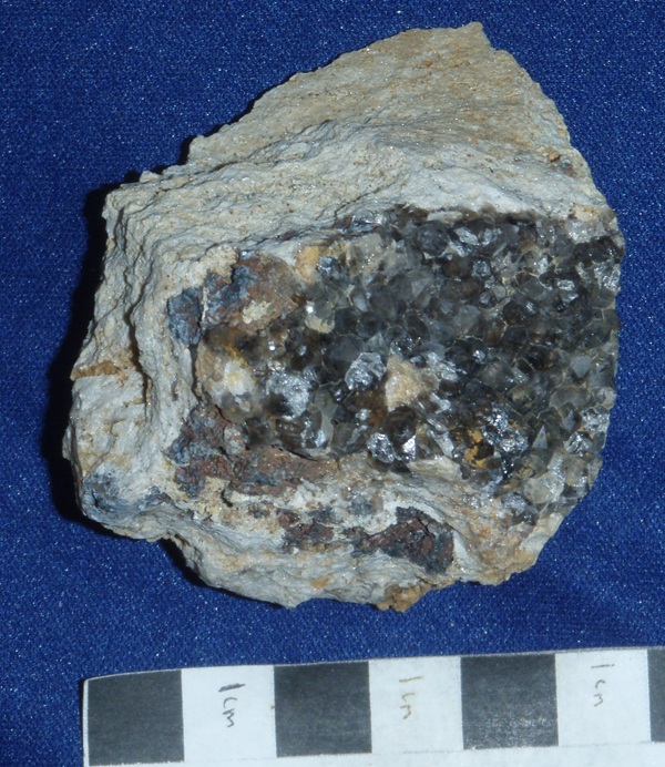 Photo SQ1, Smoky Quartz and Cerussite from the old Rosiclare Mill site.