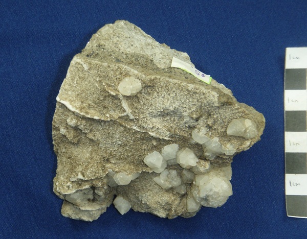 Photo Wi2, Witherite on Barite, both crystal habits are present. Ex- Ben E. Clement specimen.