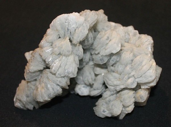 Photo Ba1, Pale blue barite from the Crystal-Victory mine complex on Spar Mountain. Ben E. Clement Mineral Museum specimen.