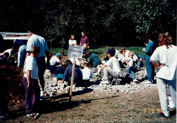 The Falls Fossil Festival dig piles.