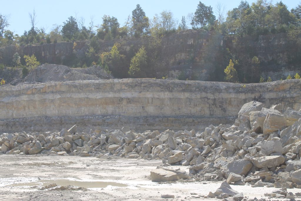 Look closely at the cliff face where the brown and white layers meet. Do you see the mega ripples? These were large scale ripples on the sea floor. 